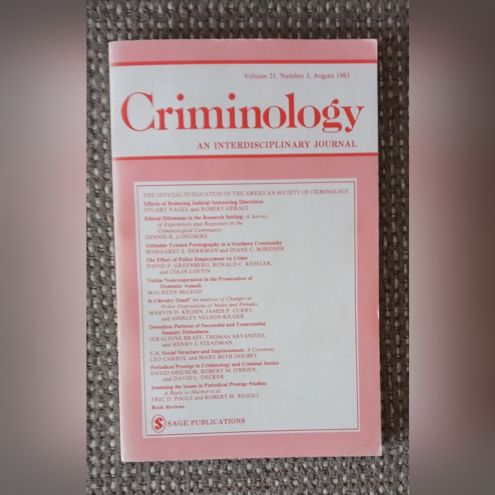 📚 Criminology: an Interdisciplinary Journal Vol. 31 No. 3